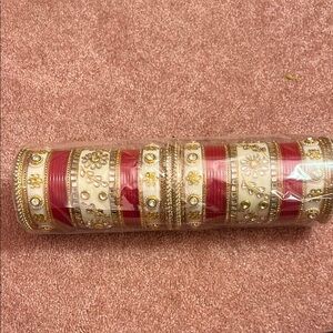 Red and Gold Bangle Set